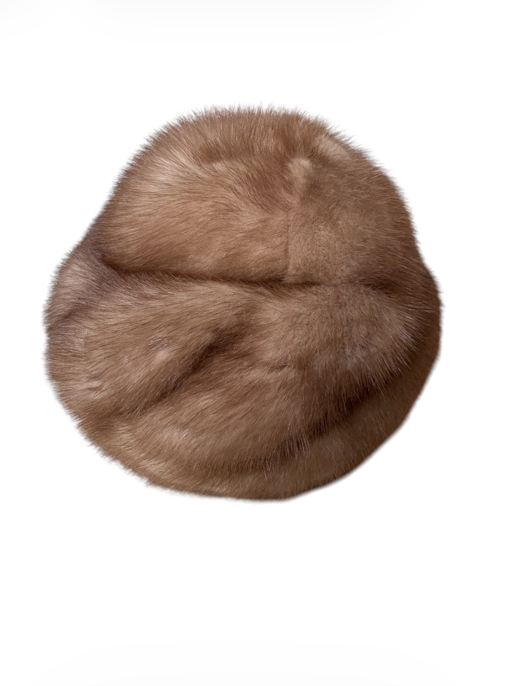 Vintage Salon Marcelle Haute Mode Women's Tan Real Fur Hat Montreal